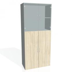 Policov skria Drive, 80x185x42 cm, agt/siv