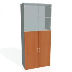 Policov skria Drive, 80x185x42 cm, ere./siv