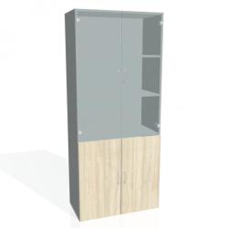 Policov skria Drive, 80x185x42 cm, agt/siv