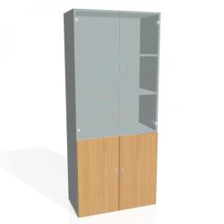 Policov skria Drive, 80x185x42 cm, buk/siv