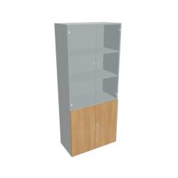 Policov skria Drive, 80x185x42 cm, dub/siv