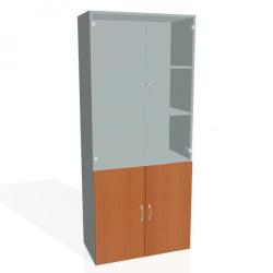 Policov skria Drive, 80x185x42 cm, ere./siv