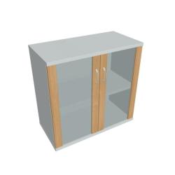 Policov skrinka Strong, 80x76,8x40 cm, dub/siv