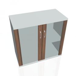 Policov skria Strong, 80x76,8x40 cm, orech/siv