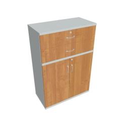 Policov skria Strong, 80x115,2x40 cm, jela/siv