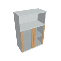 Policov skrinka Strong, 80x115,2x40 cm, dub/siv