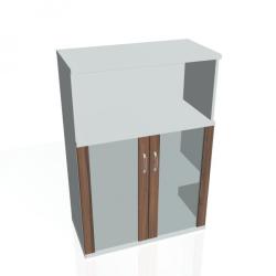 Policov skria Strong, 80x115,2x40 cm, orech/siv