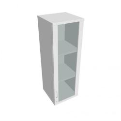 Policov skria Strong, zmok, P,horn, 40x115,2x40 cm, biela/biela