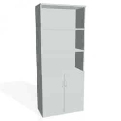 Policov skria Strong, 80x192x40 cm, siv/siv