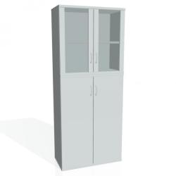 Policov skria Strong, 80x192x40 cm, siv/siv