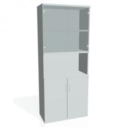 Policov skria Strong, 80x192x40 cm, siv/siv