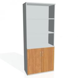 Policov skria Strong, 80x192x40 cm, jela/siv