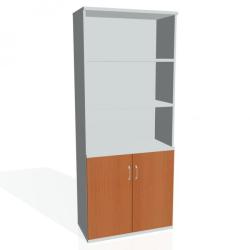 Policov skria Strong, 80x192x40 cm, erea/siv