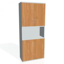 Policov skria Strong, 80x192x40 cm, jela/siv