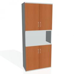Policov skria Strong, 80x192x40 cm, erea/siv