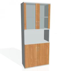 Policov skria Strong, 80x192x40 cm, jela/siv