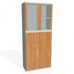 Policov skria Strong, 80x192x40 cm, jela/siv