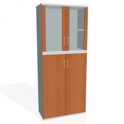 Policov skria Strong, 80x192x40 cm, erea/siv