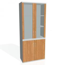 Policov skria Strong, 80x192x40 cm, jela/siv