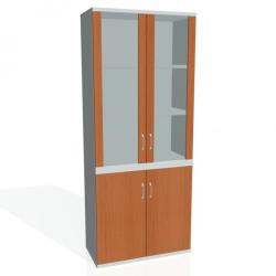 Policov skria Strong, 80x192x40 cm, erea/siv