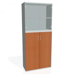 Policov skria Strong, 80x192x40 cm, erea/siv