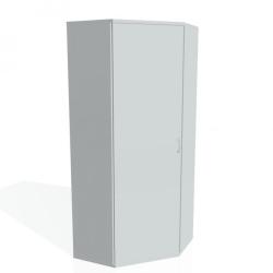 Policov skria L Strong, 80x192x40 cm, siv/siv
