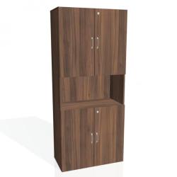 Policov skria Drive, zmok, 80x185x42 cm, orech/orech
