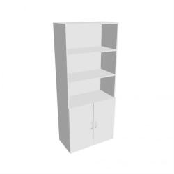 Policov skria Drive, 80x185x42 cm, biela/biela