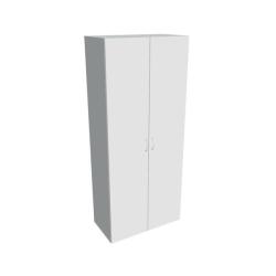 Policov skria Drive, 80x185x42 cm, biela/siv