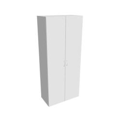 Policov skria Drive, 80x185x42 cm, biela/biela