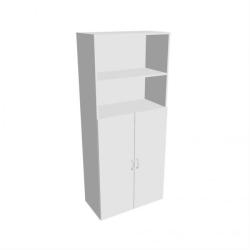 Policov skria Drive, 80x185x42 cm, biela/biela