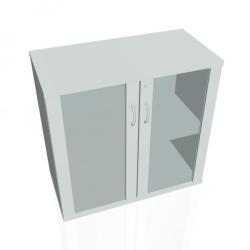 Policov skria Strong, zmok, 80x76,8x40 cm, siv/siv