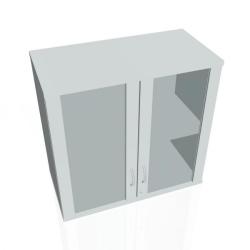 Policov skria Strong, zmok, horn, 80x76,8x40 cm, siv/siv