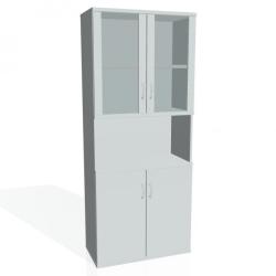 Policov skria Strong, zmok, 80x192x40 cm, siv/siv