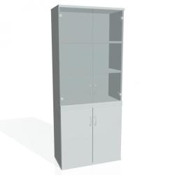 Policov skria Strong, zmok, 80x192x40 cm, siv/siv