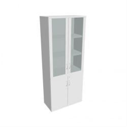 Policov skria Strong, zmok, 80x192x40 cm, biela/biela