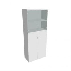 Policov skria Strong, zmok, 80x192x40 cm, biela/biela