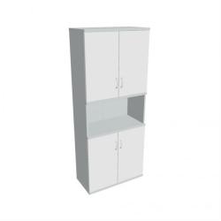 Policov skria Strong, 80x192x40 cm, biela/siv