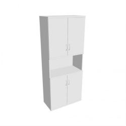 Policov skria Strong, 80x192x40 cm, biela/biela