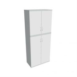 Policov skria Strong, 80x192x40 cm, biela/siv