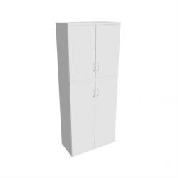 Policov skria Strong, 80x192x40 cm, biela/biela