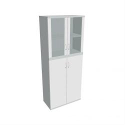 Policov skria Strong, 80x192x40 cm, biela/siv