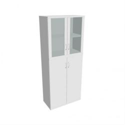 Policov skria Strong, 80x192x40 cm, biela/biela