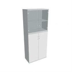 Policov skria Strong, 80x192x40 cm, biela/siv
