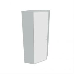 Policov skria L Strong, 80x192x40 cm, biela/siv
