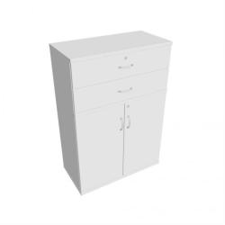Policov skria Strong, 80x115,2x40 cm, biela/biela