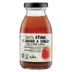 ZDRAVO ava 100% jahodovo-jablkov 10 x 0,2 l NEVRATN SKLO