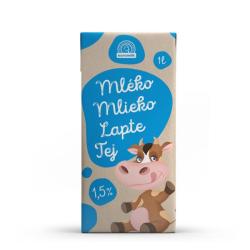 Trvanliv mlieko Euromilk 1,5% polotun 1l