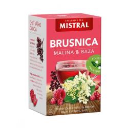 aj MISTRAL ovocn Brusnica, malina a baza ierna 40g