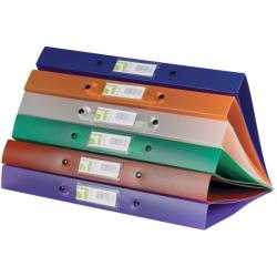 Zaklada 4-krkov Q-Connect celoplastov 2,5cm transparentn modr